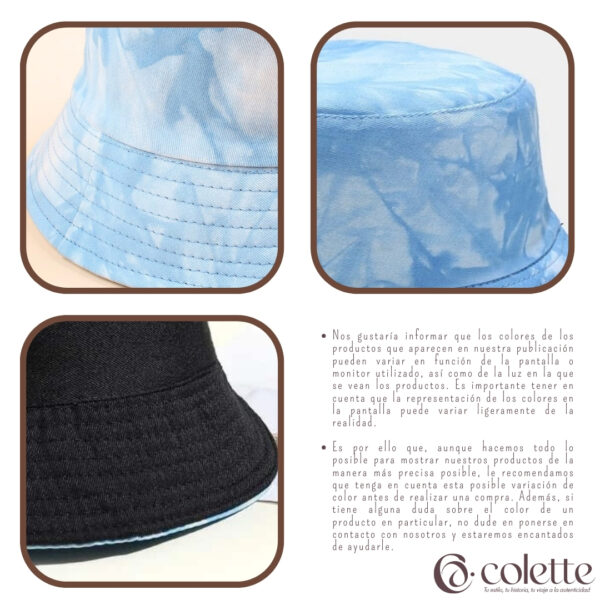 Bucket Hat Tie Dye Colette Reversible Colores Varios - Imagen 5