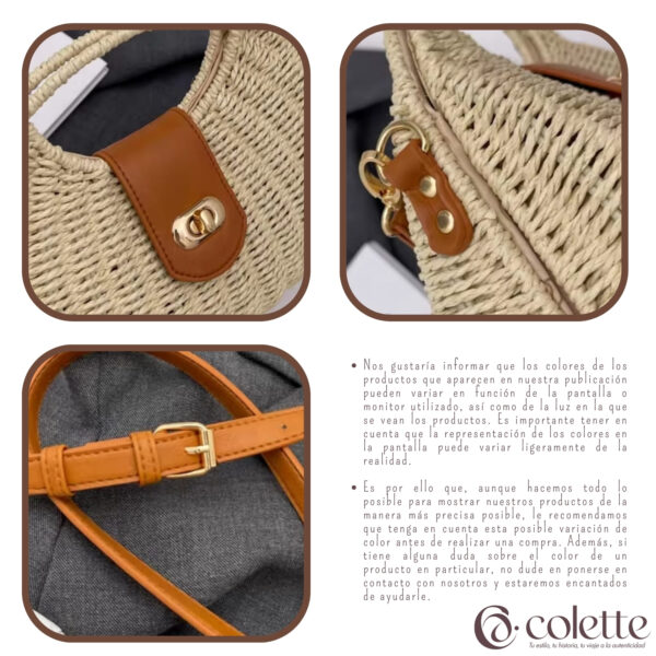 Cartera Bandolera Playera Colette Media Luna - Imagen 5